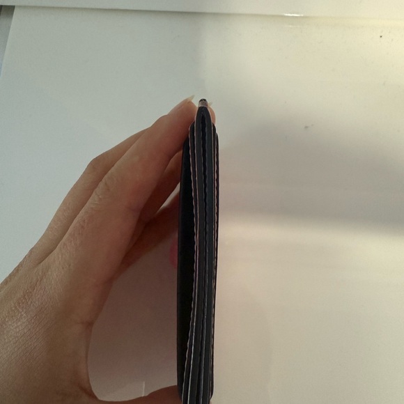 Versace Pink Key and Card Holder with Textured Leather and Circular Emblem - Picture 4 of 5